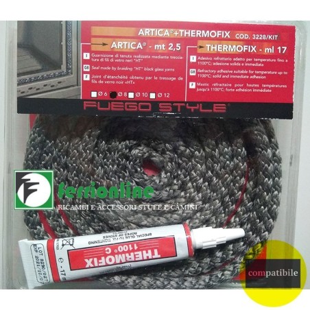 Kit cordino d. 6 mm + silicone alte temperature