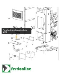 Perno fondo braciere autopulente (pz.2) cod. 41201601400