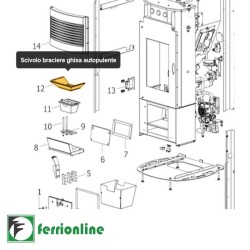 Scivolo braciere ghisa autopulente cod. 41301601200V