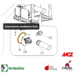 Guarnizione ventilatore fumi cod. 41801301500