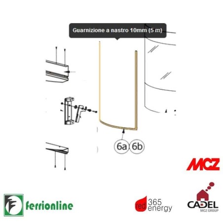 Guarnizione a nastro 10mm (5 m) cod. 41201301200A