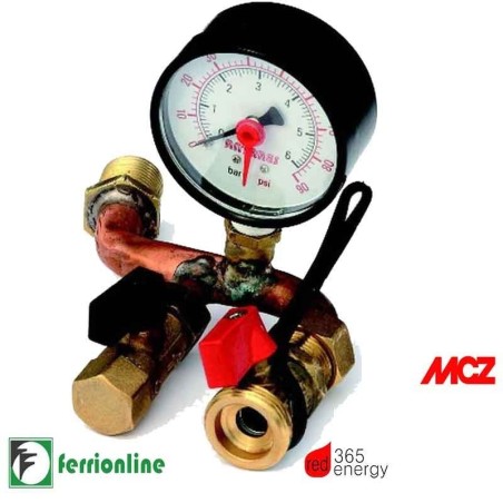Kit Terminale valvola di ritegno + manometro - Cod. 4009020