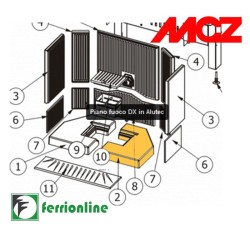 Piano fuoco DX in Alutec cod. 42050124