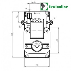 Motoriduttore Kenta per stufe a pellet 1,5 rpm (Comp.)