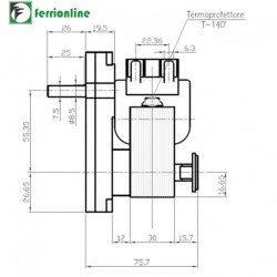 Motoriduttore Kenta per stufe a pellet 2.5 rpm (Comp.)