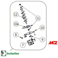 Boccola flangiata MCZ 41201216500 | 2 pezzi - per stufa a pellet